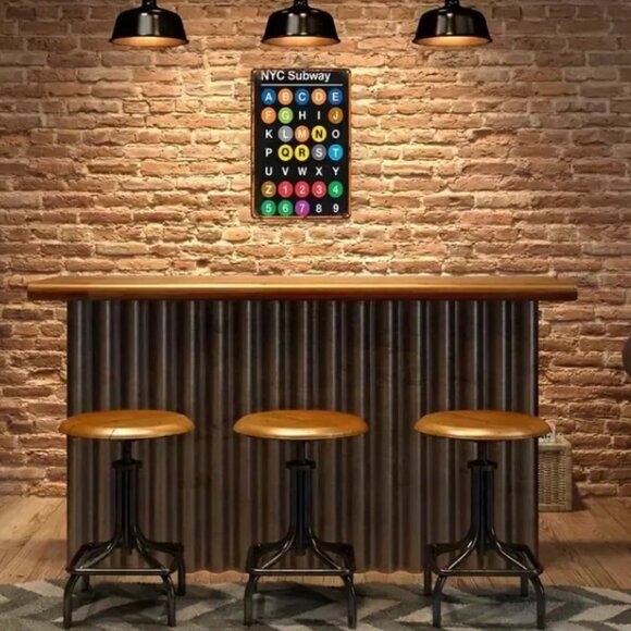 New York City Subway Alphabet Metal Sign (8"x12") with Free Bonus MTA Train Map! - Picture 4 of 6